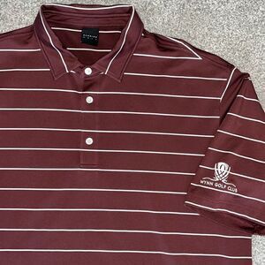 Exclusive Dunning The Wynn Golf Club Polo Shirt XL Tall men’s Brown Stripe Vegas